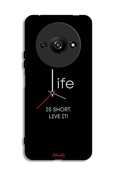 Tolwak Xiaomi Redmi A3 4G Protective Case Cover Life Is Short Live It