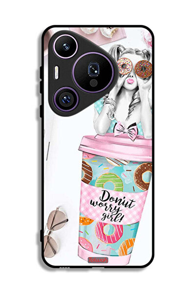 Tolwak غطاء حماية لهاتف هواوي بيورا 70 برو - فتاة القلق دونات