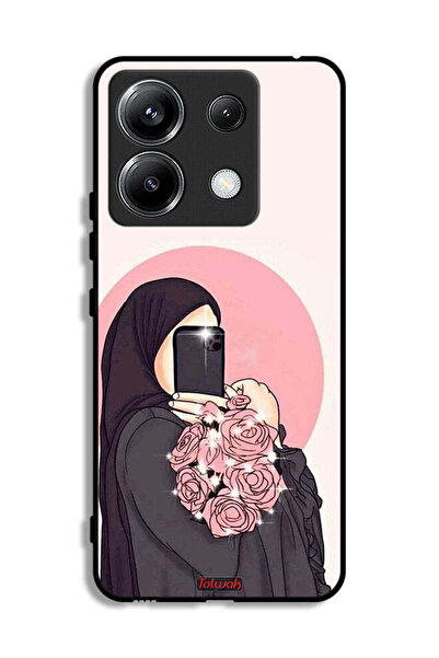 Tolwak غطاء حماية لهاتف Xiaomi Poco X6 5G، فن التقاط صور سيلفي مع حمل الزهور