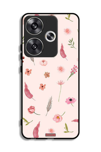 Tolwak Xiaomi Poco F6 5G Protective Case Cover Leaves And Roses Pattern
