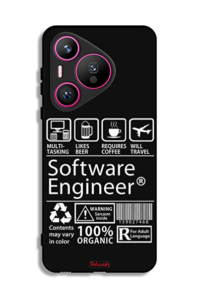 Tolwak غطاء حماية لهاتف هواوي بيورا 70، ملصق مهندس برمجيات