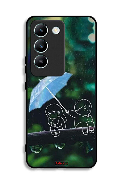Tolwak Vivo V30 Lite 4G Protective Case Cover Couple Abstract Art