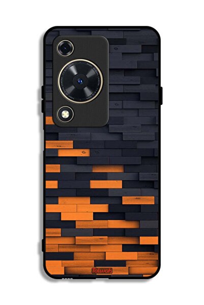 Tolwak Huawei Enjoy 70 Protective Case Cover Wooden Wall