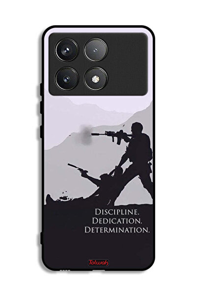 Tolwak Xiaomi Poco F6 Pro Protective Case Cover Discipline Dedication Determi...
