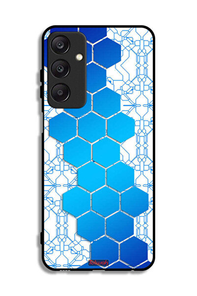 Tolwak غطاء حماية لهاتف سامسونج جالاكسي A25 5G بنمط شبكات أيقونات سداسية الأضلاع