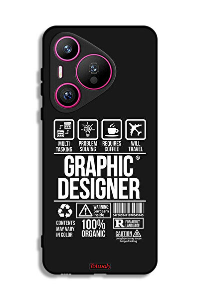 Tolwak غطاء حماية لهاتف هواوي بيورا 70 - ملصق مصمم جرافيكي