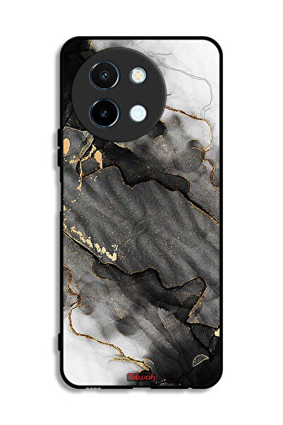 Tolwak غطاء حماية لهاتف Vivo Y38 5G بلون رخامي لامع