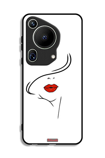 Tolwak غطاء حماية فائق لهاتف هواوي بيورا 70 بتصميم وجه فتاة