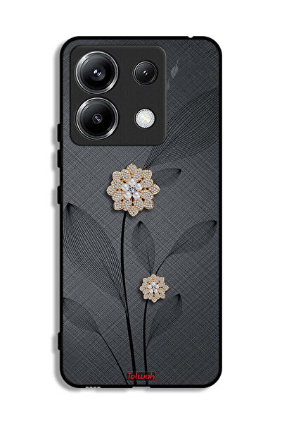 Tolwak غطاء حماية Xiaomi Poco X6 5G برسومات زهور ماسية