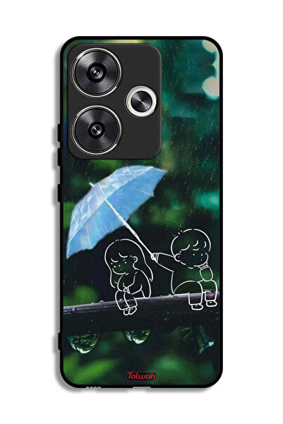 Tolwak Xiaomi Poco F6 5G Protective Case Cover Couple Abstract Art