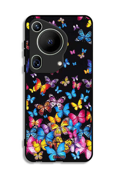 Tolwak غطاء حماية لهاتف هواوي بيورا 70 ألترا بنقشة فراشات ملونة