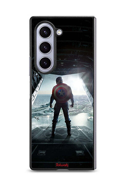 Tolwak Samsung Galaxy Z Fold6 Protective Case Cover Portrait Display Captain America