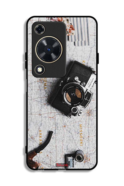 Tolwak Huawei Enjoy 70 Protective Case Cover Vintage Camera
