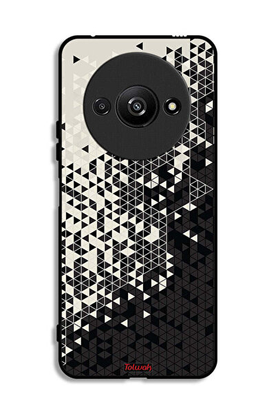 Tolwak غطاء حماية لهاتف Xiaomi Redmi A3 4G بنمط مثلث فني رقمي