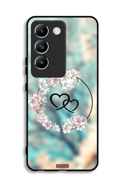 Tolwak غطاء حماية لهاتف Vivo V30 Lite 4G برسومات قلوب ورسومات خواتم