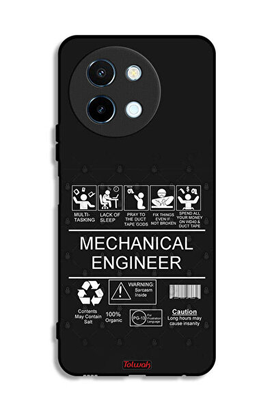 Tolwak غطاء حماية لهاتف Vivo Y38 5G، ملصق مهندس ميكانيكي