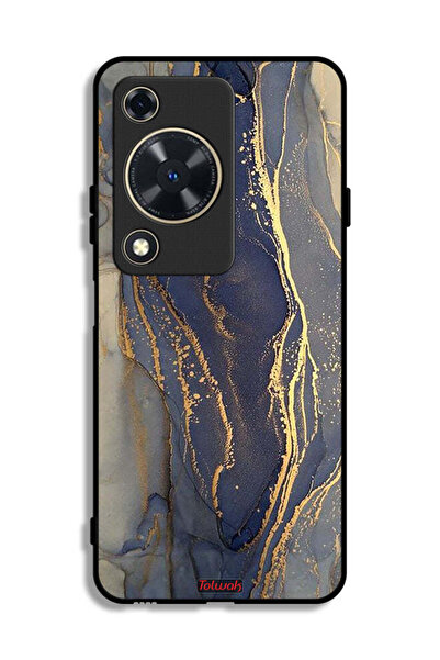 Tolwak غطاء حماية لهاتف هواوي نوفا Y72 بنمط رخامي لامع