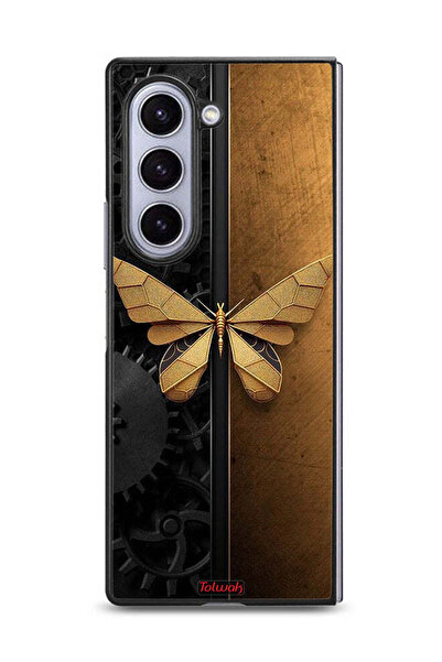 Tolwak غطاء حماية لهاتف سامسونج جالاكسي زد فولد 6 - فراشة فولاذية