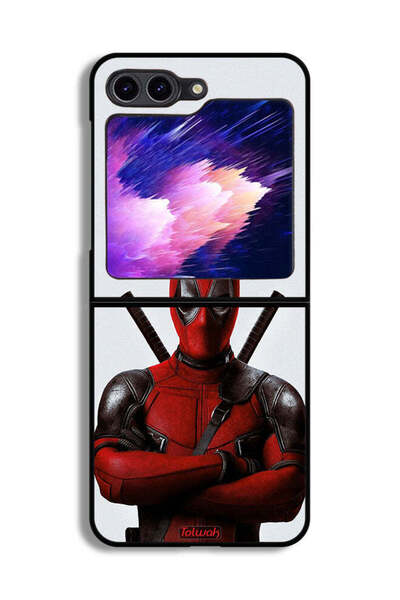 Tolwak غطاء حماية لهاتف Samsung Galaxy Z Flip6 بتصميم Deadpool