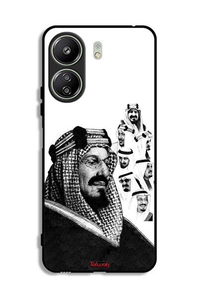 Tolwak غطاء حماية لهاتف شاومي ريدمي 13 سي، ملصق فني أبيض وأسود لملوك المملكة ...