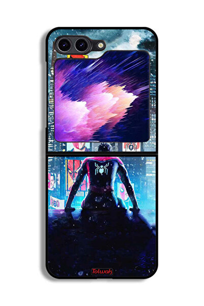 Tolwak غطاء حماية لهاتف Samsung Galaxy Z Flip6 بتصميم Spider Man