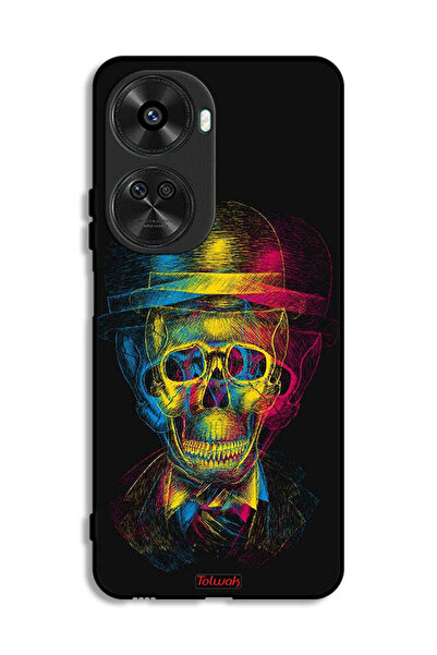 Tolwak غطاء حماية لهاتف هواوي نوفا 11 SE بتصميم جمجمة وقبعة ملونة وفن خيالي