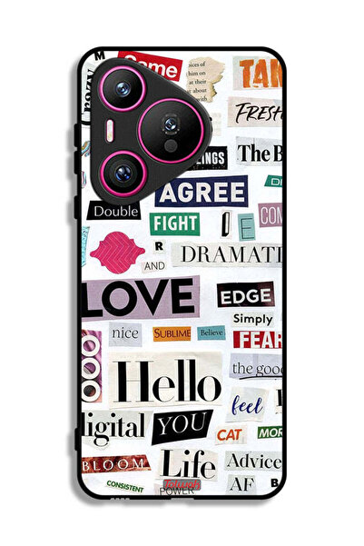 Tolwak غطاء حماية لهاتف هواوي بيورا 70 مع ملصقات اقتباسات قصيرة