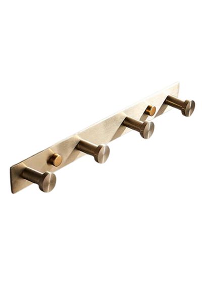 LUXXO Cuier 4 agatatori pentru baie, auriu periat, inox