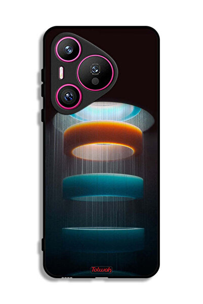 Tolwak غطاء حماية لهاتف هواوي بيورا 70 بنمط حلقات فنية