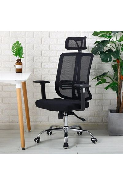 DEC52 Comfortable and distinctive office chair, black color