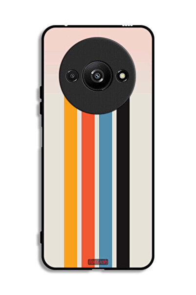 Tolwak Xiaomi Redmi A3 4G Protective Case Cover Straight Lines Pattern