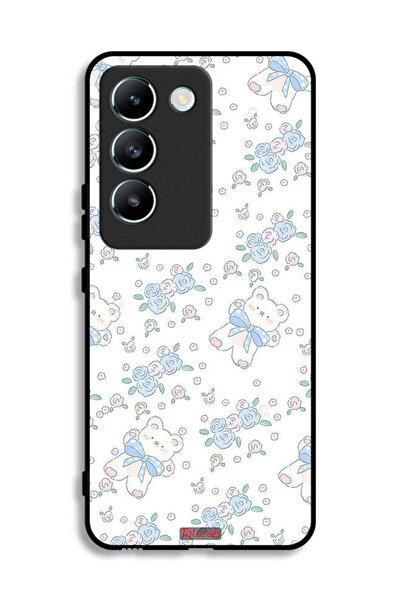 Tolwak غطاء حماية لهاتف Vivo V30 Lite 4G مع دب تيدي لطيف ورمز زهور