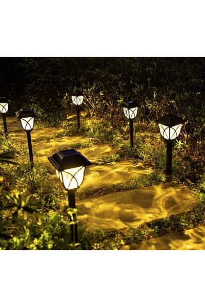 divendi-ro Set of 6 x Solar lantern garden lights, black