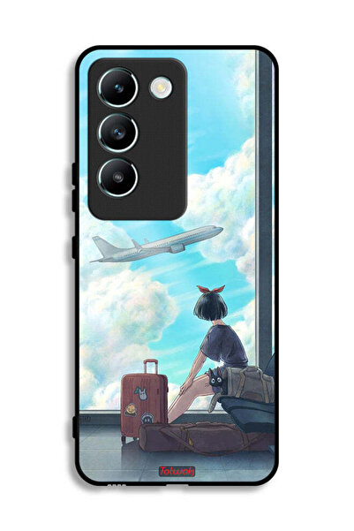 Tolwak غطاء حماية لهاتف Vivo V30 Lite 4G برسومات فنية للسفر