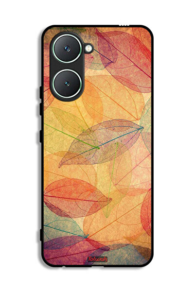 Tolwak غطاء حماية لهاتف Vivo Y03 4G بطبعة أوراق فنية رقمية تجريدية