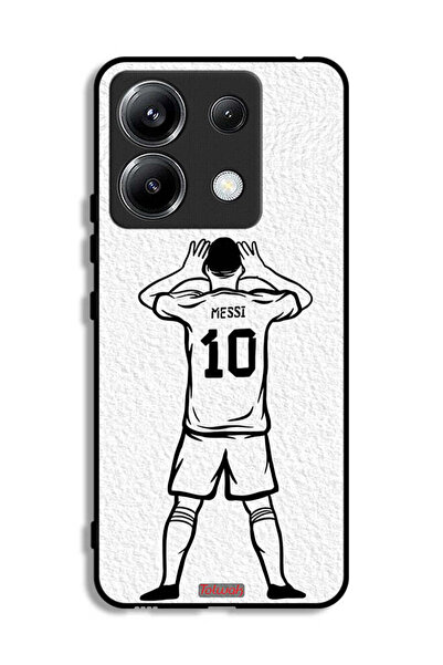 Tolwak غطاء حماية لهاتف Xiaomi Poco X6 5G برسومات ميسي سكيتش