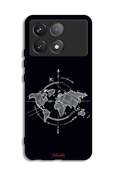 Tolwak غطاء حماية شاومي بوكو F6 برو بتصميم فن البوصلة