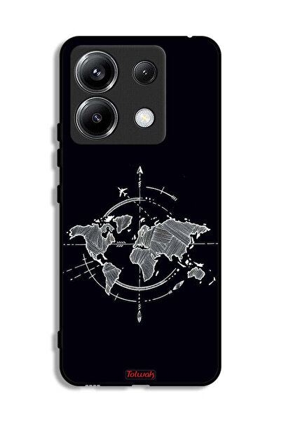 Tolwak غطاء حماية لهاتف Xiaomi Poco X6 5G برسومات البوصلة