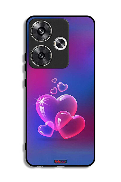 Tolwak غطاء حماية لهاتف شاومي ريدمي توربو 3 5G بنقشة قلوب الماء