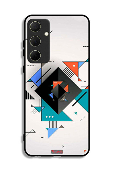 Tolwak غطاء حماية لهاتف سامسونج جالاكسي A35 5G بأشكال مربعة ومثلثة ونمط تجريدي