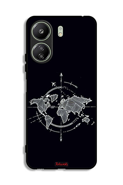 Tolwak غطاء حماية لهاتف شاومي ريدمي 13C برسومات البوصلة