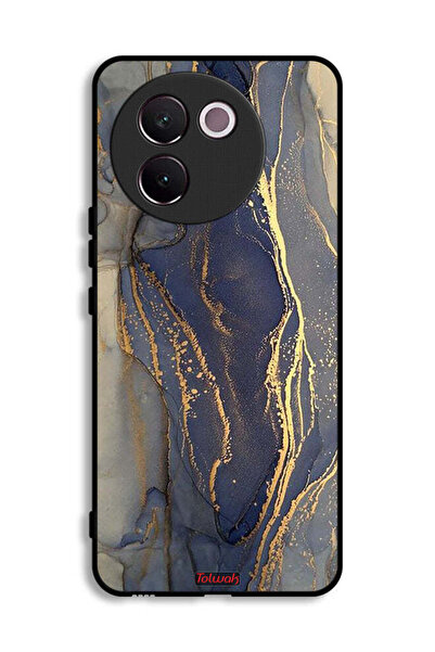 Tolwak غطاء حماية لهاتف Vivo V30e 5G بنقشة رخامية لامعة