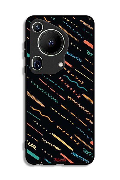 Tolwak غطاء حماية لهاتف هواوي بيورا 70 ألترا بنمط خطوط تجريدية X