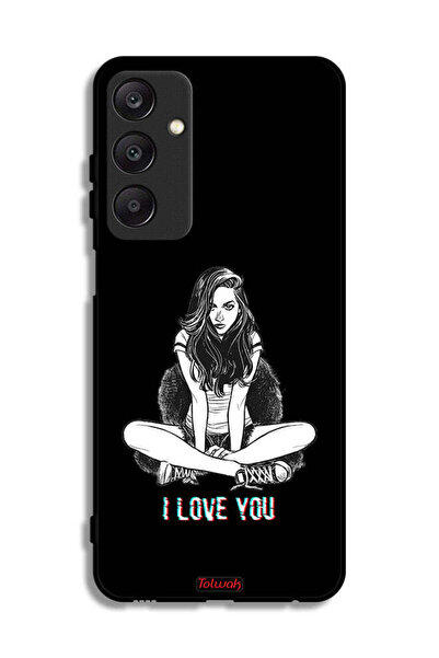 Tolwak غطاء حماية لهاتف سامسونج جالاكسي A25 5G برسومات "أحبك"