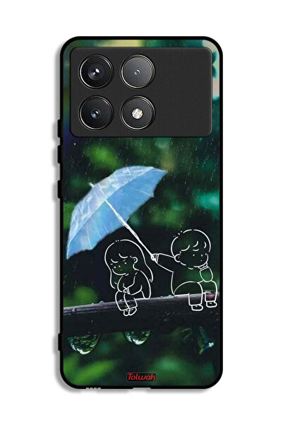 Tolwak Xiaomi Poco F6 Pro Protective Case Cover Couple Abstract Art