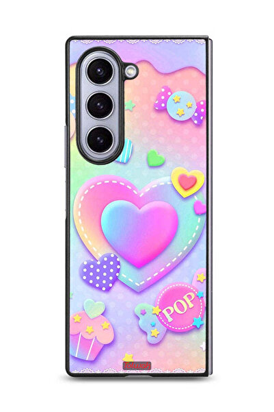 Tolwak غطاء حماية لهاتف سامسونج جالاكسي زد فولد 6 برسومات قلوب البوب