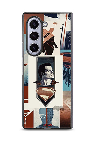 Tolwak غطاء حماية لهاتف Samsung Galaxy Z Fold6 بتصميم فن سوبرمان