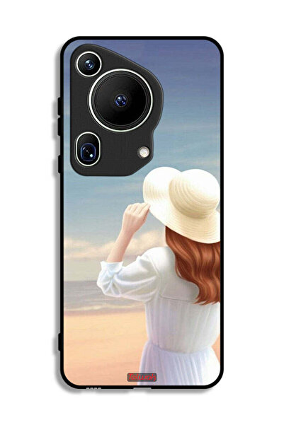 Tolwak غطاء حماية لهاتف هواوي بيورا 70 ألترا بتصميم فتاة واقفة