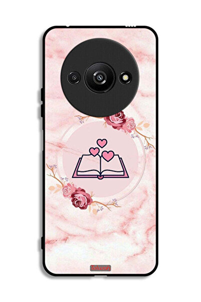 Tolwak Xiaomi Redmi A3 4G Protective Case Cover Three Hearts On Book Artwork
