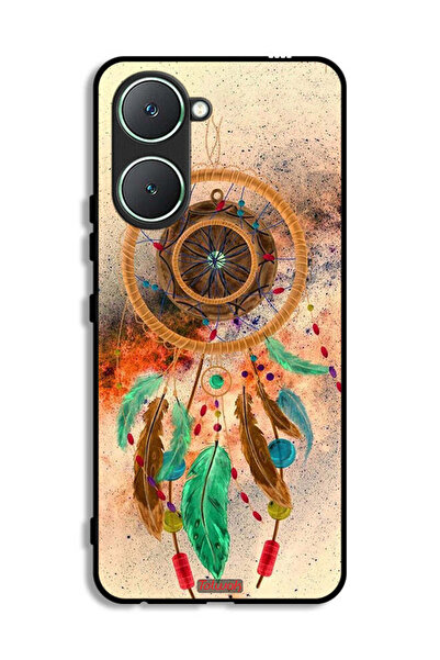 Tolwak غطاء حماية لهاتف Vivo Y03 4G بتصميم ماندالا وريش معلق